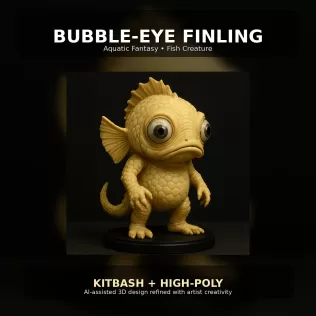 Odd Creatures Collection – Cute Creepy Kitbash High-Poly Monster - Model thumbnail 6