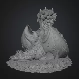 Cherry Blossom Dragon Family STL File for 3D Print - Model thumbnail 13