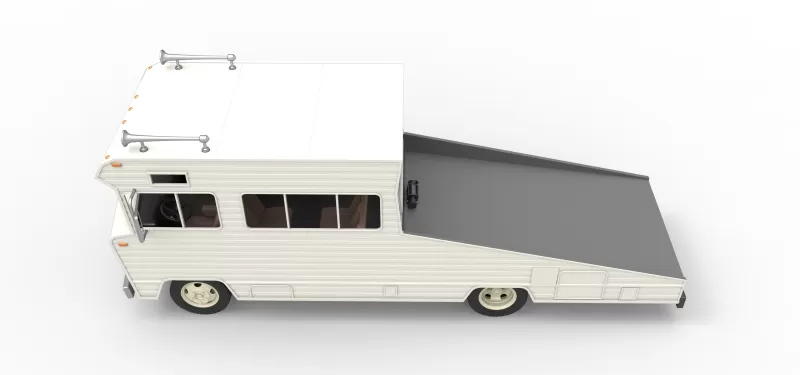 Vintage Transporter truck for Race car Version 7 Scale 1:25 - Model preview 17
