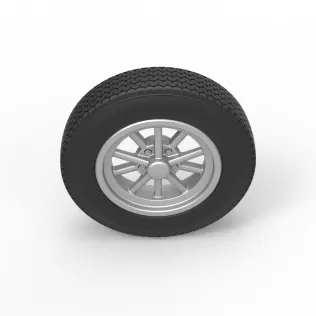 Front wheel of old school dragster Version 6 Scale 1:25 - Model thumbnail 6