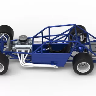 Vintage Asphalt Modified stock car Base V6 Scale 1:25 - Model thumbnail 10