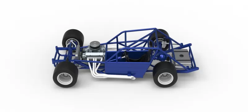 Vintage Asphalt Modified stock car Base V6 Scale 1:25 - Model preview 10