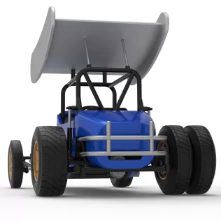 Vintage Winged Supermodified stock car for Dirt V2 Scale 1:25 - Model thumbnail 15