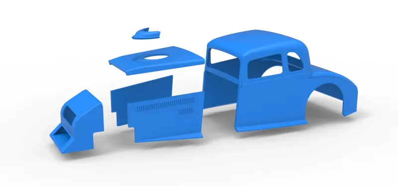 Shell of Canadian vintage modified stock car Scale 1:25 - Model preview 15