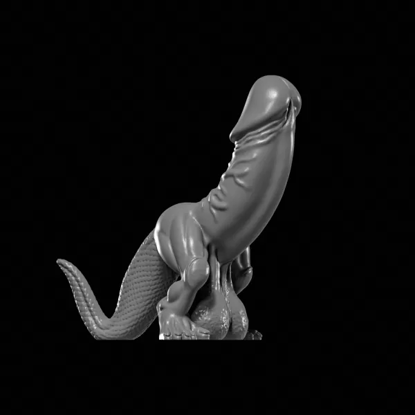 Dino Dick Dildo STL File for 3D Printing - Model preview 2