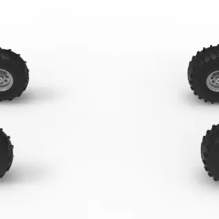 Wheel set of Mud dragster Version 3 Scale 1:25 - Model thumbnail 6