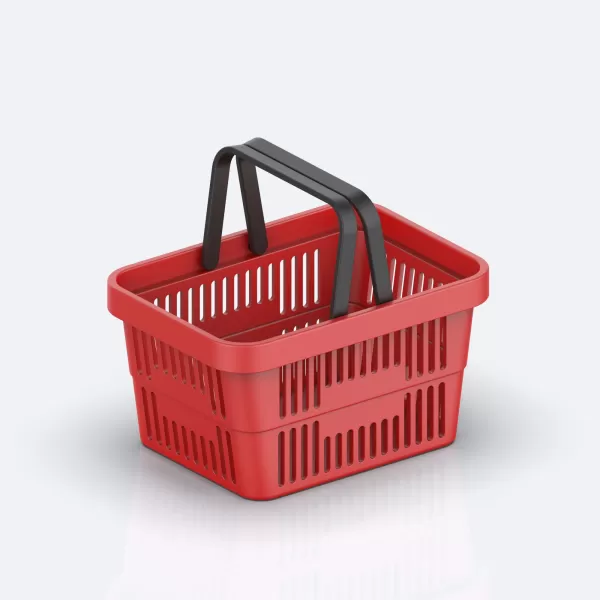 3D Mini Shopping Basket, Organizer Storage Box, Home & Office - Model preview 6