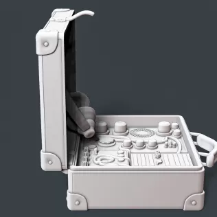 Military Suitcase Radio #RoZ - Model thumbnail 3