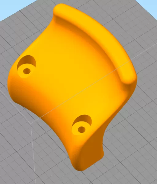 Helmet holder on wall - Model preview 5