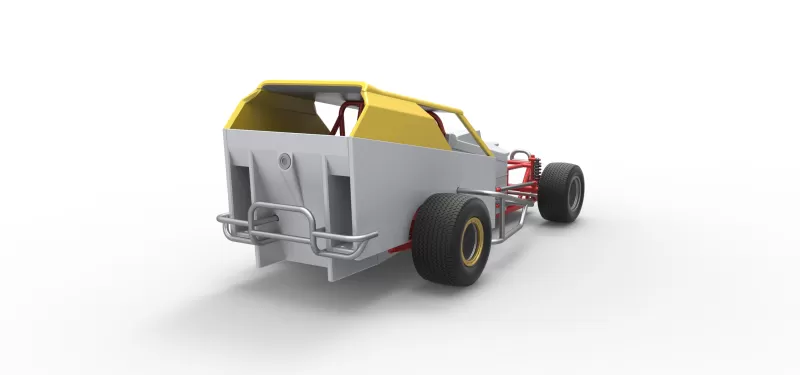 Vintage Dirt Modified stock car Version 7 Scale 1:25 - Model preview 18