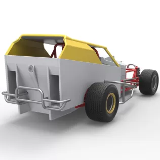 Vintage Dirt Modified stock car Version 7 Scale 1:25 - Model thumbnail 18