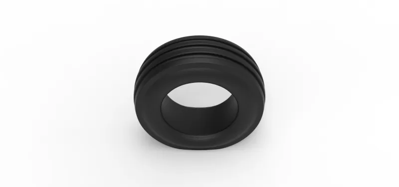 Tractor front tire 2 deflated Scale 1:25 - Model preview 6