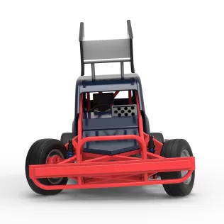New Zealand Superstock car while turning Version 5 Scale 1:25 - Model thumbnail 7