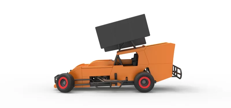 Southern Wing Modified Stock car while turning Scale 1:25 - Model preview 9