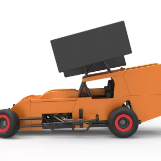 Southern Wing Modified Stock car while turning Scale 1:25 - Model thumbnail 9