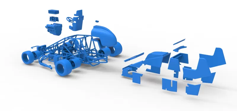 Pavement Silver Crown Car Scale 1:25 - Model preview 29