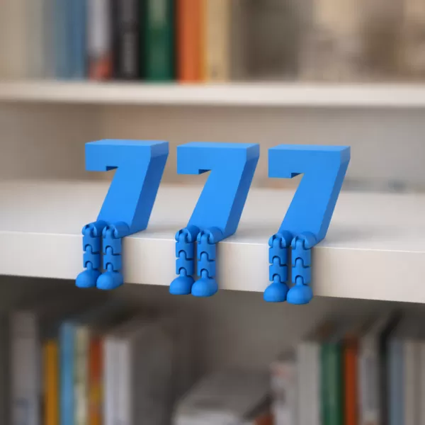 Articulated Number Set | 0–9 Numbers with Moving Legs | for Home - Model preview 4