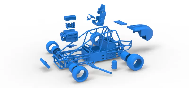 Experimental Pavement Silver Crown Car Base Scale 1:25 - Model preview 22