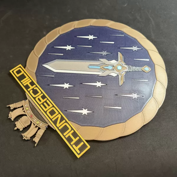 HMS Thunderchild AD01 Ship's Badge Wall Plaque - Model preview 4