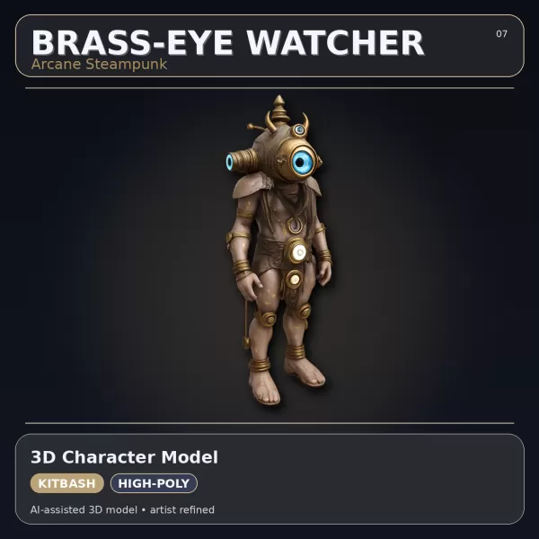 Mythic & Mech Character Collection – High-Poly Kitbash 3D Model - Model preview 14