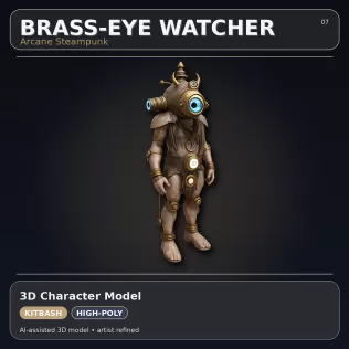 Mythic & Mech Character Collection – High-Poly Kitbash 3D Model - Model thumbnail 14