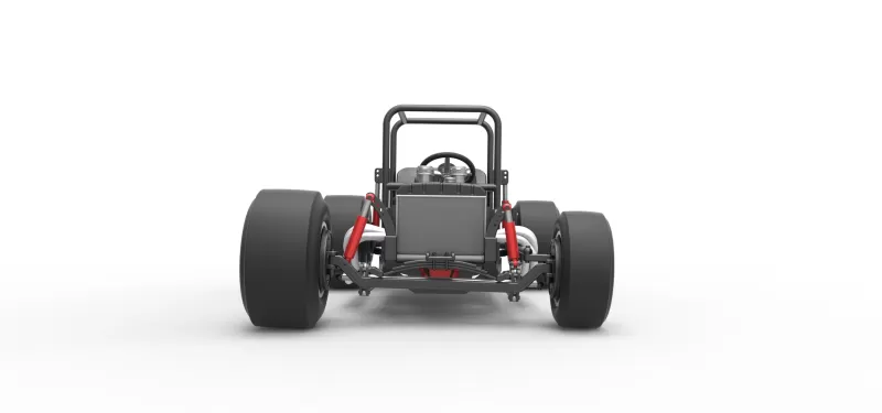 Vintage Supermodified stock car Base Version 2 Scale 1:25 - Model preview 7