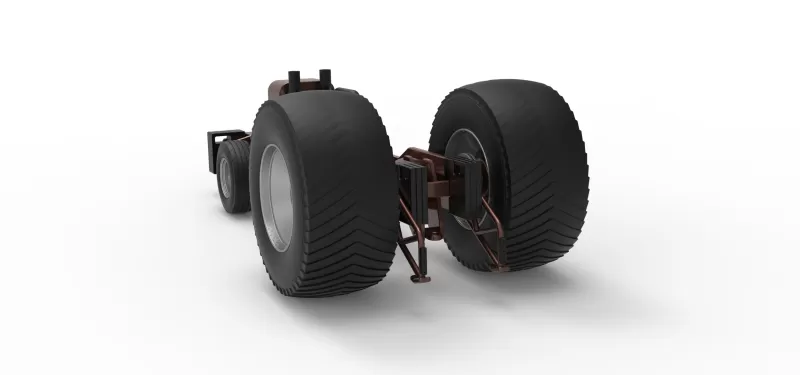 Pro Stock Pulling Tractor Base Scale 1:25 - Model preview 11