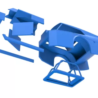 Shell of Vintage Dirt Modified stock car Version 5 Scale 1:25 - Model thumbnail 20