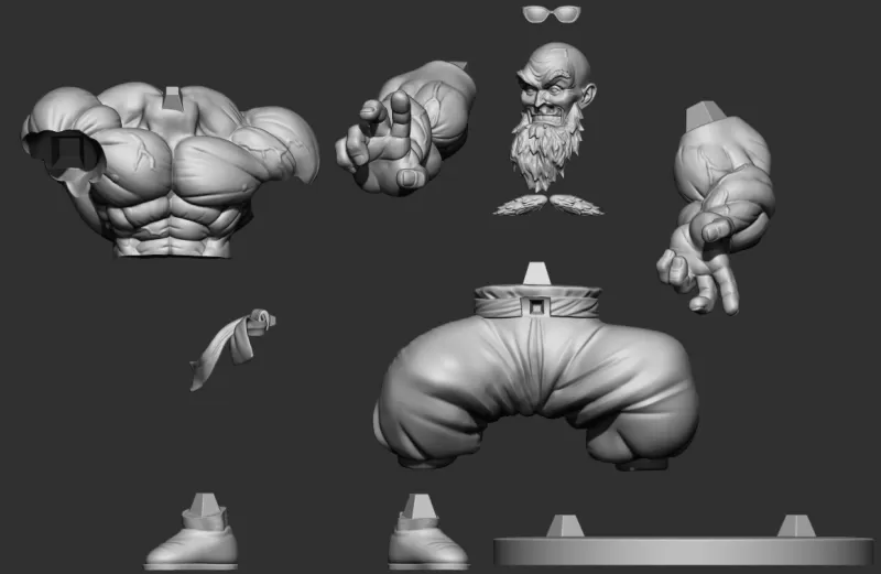 Master Roshi full Power - Model preview 11