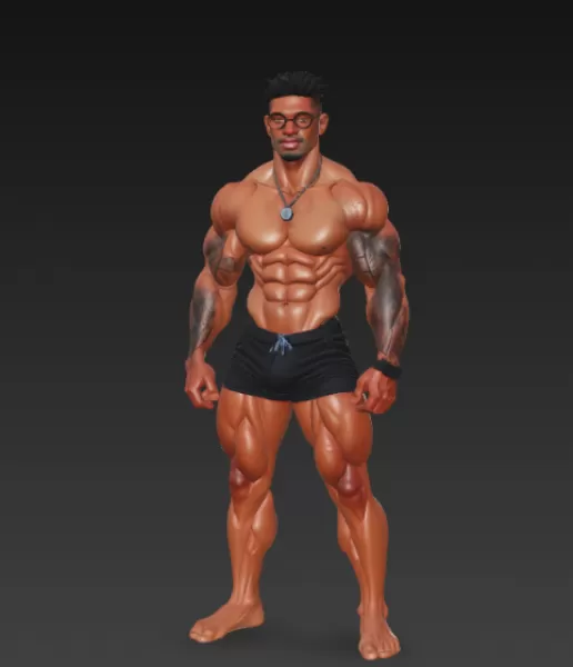 Strong Boy Muscle - Model preview 4