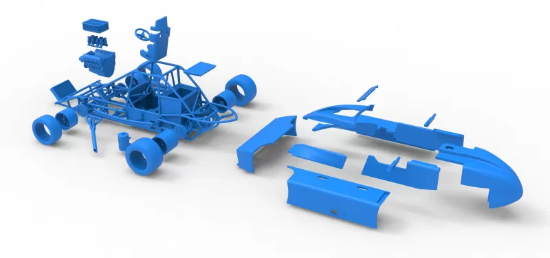 Experimental Pavement Silver Crown Car Version 3 Scale 1:25 - Model preview 29