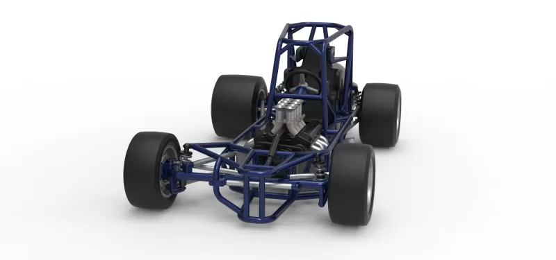 Pavement Silver Crown Car Base Version 2 Scale 1:25 - Model preview 5