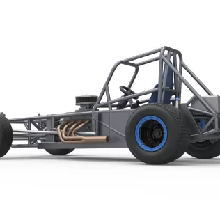 Vintage Dirt Modified stock car Base Version 5 Scale 1:25 - Model thumbnail 13