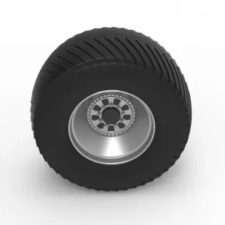 Rear wheel from Pulling tractor 4 Scale 1:25 - Model thumbnail 6