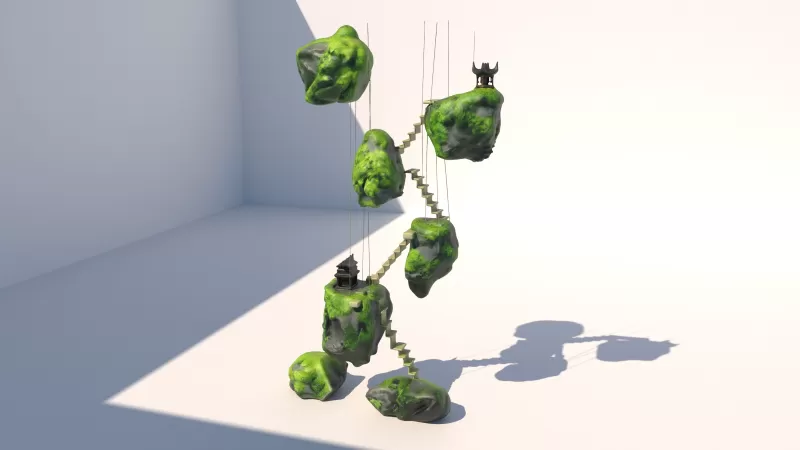 Floating Rocky_Islands - Model preview 1