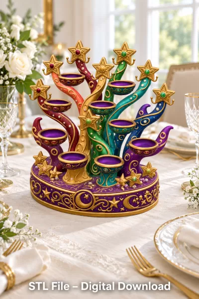 Celestial Star Tree Organizer STL File for 3D Print - Model preview 3