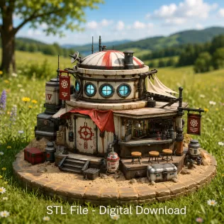 🚀 Desert Outpost Cantina STL File for 3D Print - Model thumbnail 3