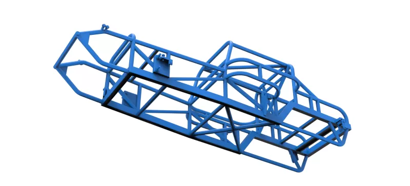 Frame of Vintage Dirt Modified stock car Version 6 Scale 1:25 - Model preview 3