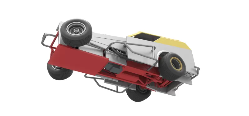 Vintage Dirt Modified stock car V7 while turning Scale 1:25 - Model preview 3