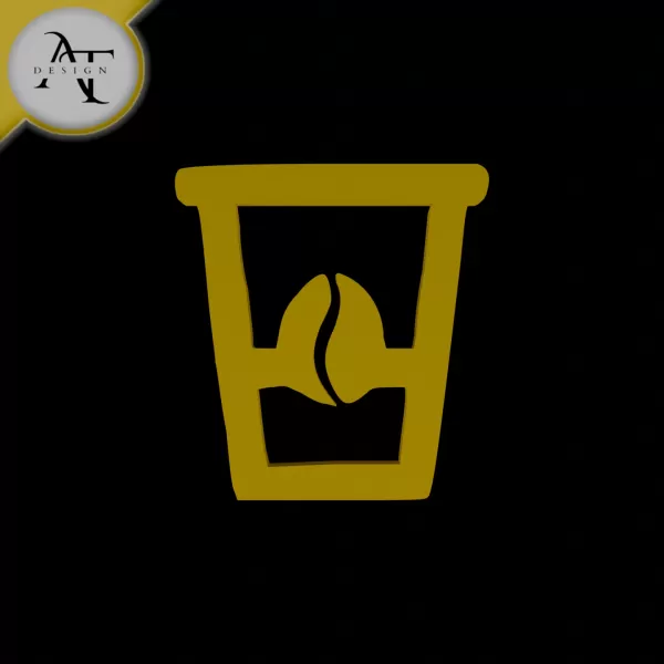 Simple Coffee Cup Symbol - 2D Art - Model preview 1