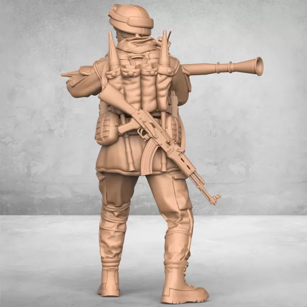 Modern Army Soldier Statue - Model preview 2