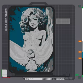 FUTANARI CHASTITY LUMINOUS (HueForge NSFW) - Model thumbnail 10