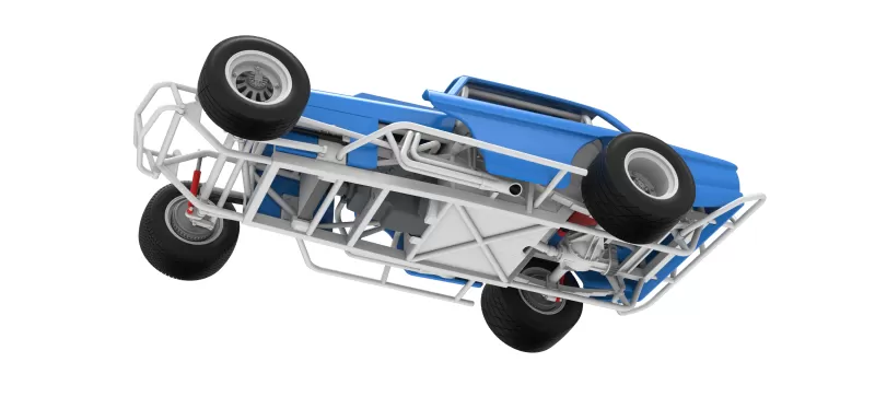 Vintage Dirt Modified stock car Version 10 Scale 1:25 - Model preview 3