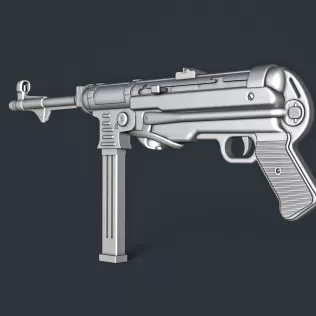 MP40 Submachine Gun RoZ - Model thumbnail 3