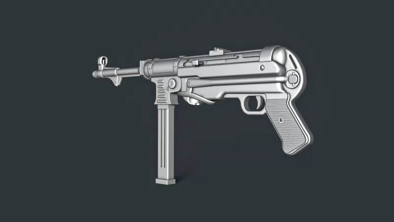 MP40 Submachine Gun RoZ - Model preview 3