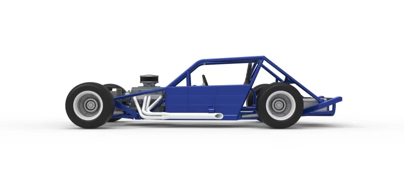 Vintage Asphalt Modified stock car Base V6 Scale 1:25 - Model preview 9