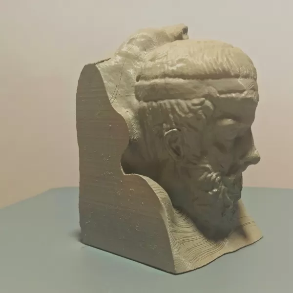 Fragment of the relief of a fallen warrior - Model preview 6