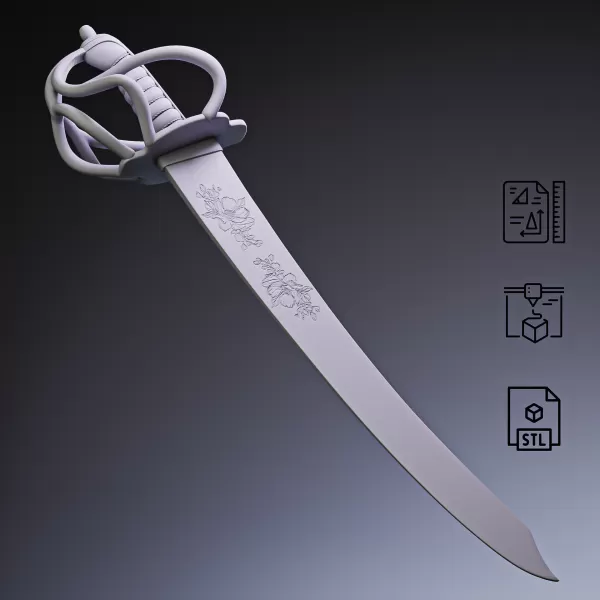Pirate Cutlass Sword #RoZ - Model preview 2