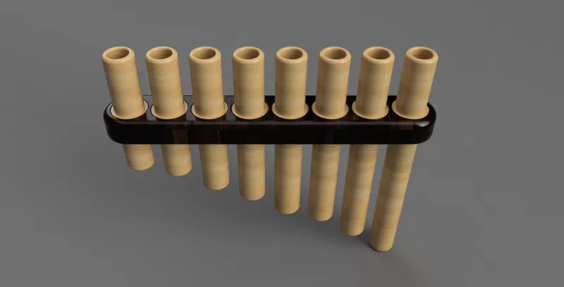 Indian Pan Flute – 8 Notes (C5 to C6) - Model preview 1