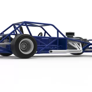 Vintage Asphalt Modified stock car Base V6 Scale 1:25 - Model thumbnail 21